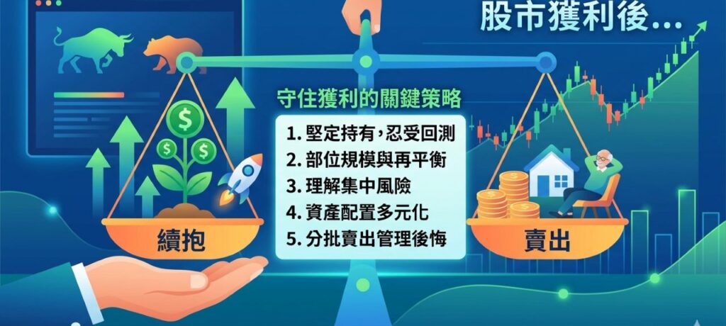 創齡生活筆記｜股市獲利後該賣還是續抱？5個守住獲利的關鍵策略，為你的退休金加值