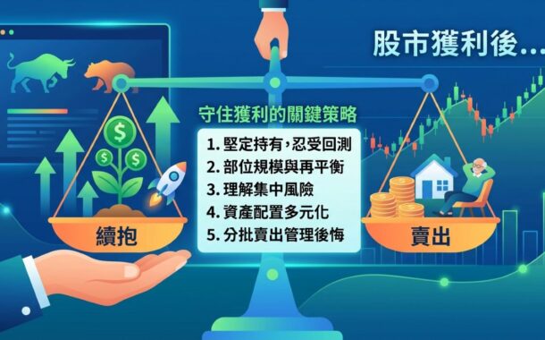 創齡生活筆記｜股市獲利後該賣還是續抱？5個守住獲利的關鍵策略，為你的退休金加值